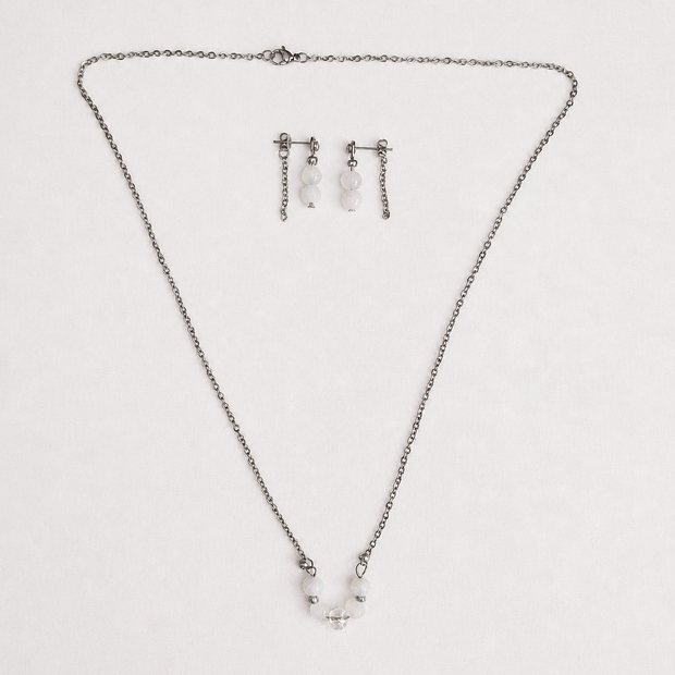 Soft Light Jewelry Set (Sterling Silver Chain)