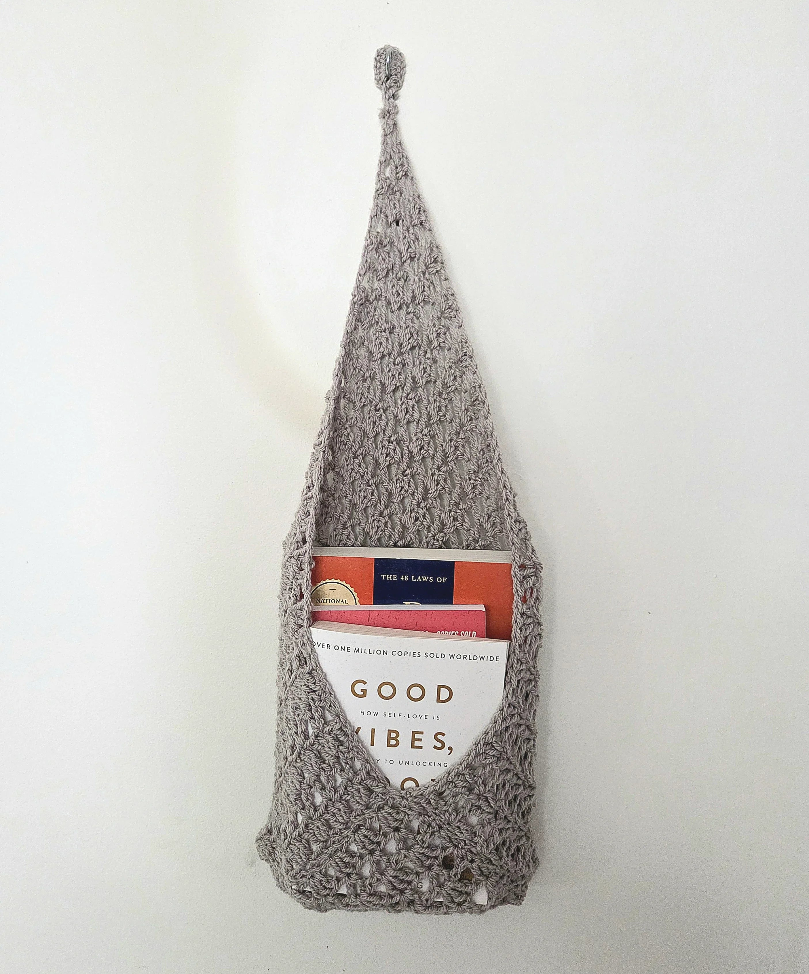 Crochet Wall Pocket Hanger - Handmade by Erika Liesel