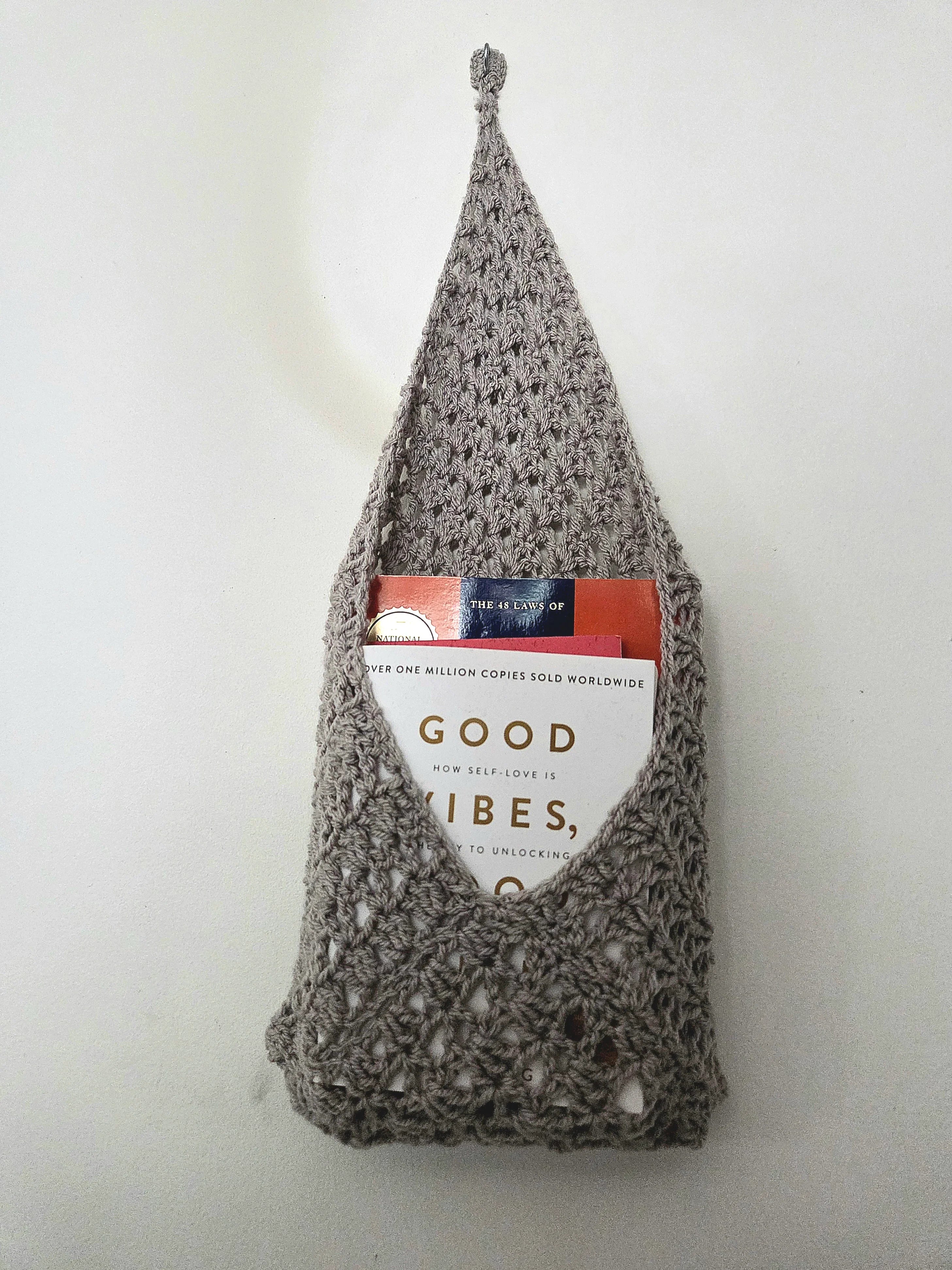 Crochet Wall Pocket Hanger - Handmade by Erika Liesel