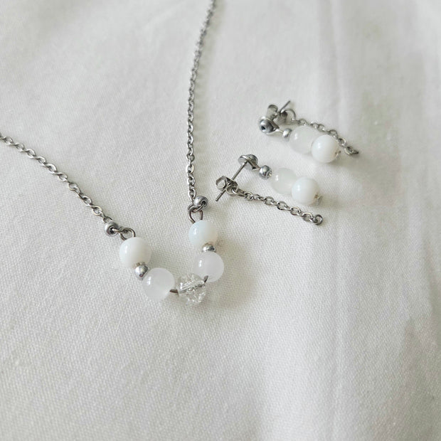 Soft Light Jewelry Set (Sterling Silver Chain)